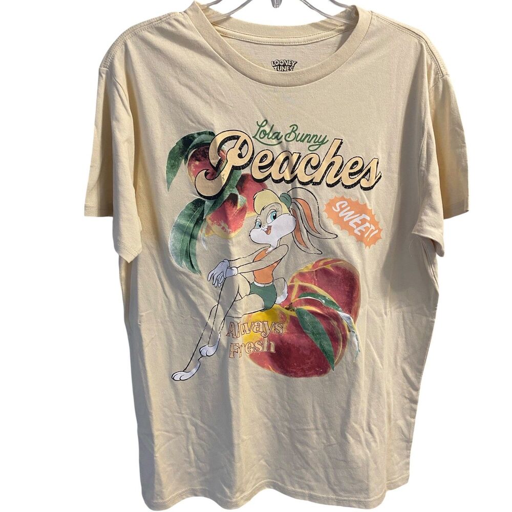 Looney Tunes Lola Bunny Peaches Size XL Shirt Short Sleeve Tshirt Nwot